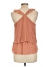 Mine 100% Polyester Orange Sleeveless Blouse Size L - photo 2