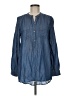 Calvin Klein Solid Blue Long Sleeve Blouse Size M - photo 1