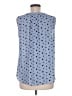 Talbots 100% Polyester Polka Dots Blue Sleeveless Blouse Size M - photo 2