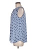 Talbots 100% Polyester Polka Dots Blue Sleeveless Blouse Size M - photo 5