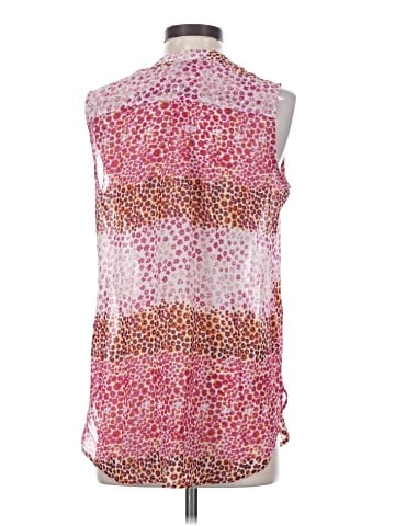 Como Black Sleeveless Button-Down Shirt (view 2)