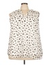 Papermoon 100% Polyester Animal Print Ivory Sleeveless Blouse Size 3X - photo 1