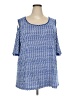 Susan Graver Blue 3/4 Sleeve Top Size 3X - photo 1