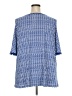 Susan Graver Blue 3/4 Sleeve Top Size 3X - photo 2