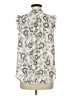 Ann Taylor LOFT 100% Polyester Ivory Sleeveless Blouse Size M - photo 2