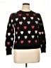 Assorted Brands Hearts Black Pullover Sweater Size 1X - photo 1
