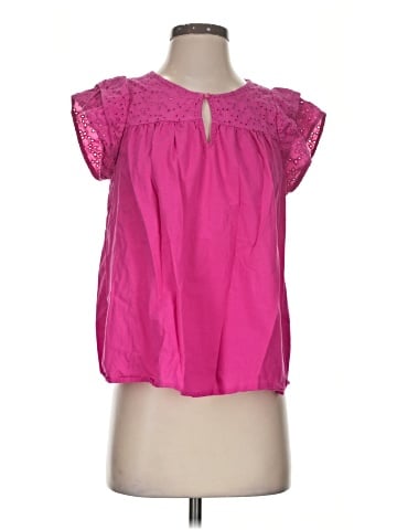 Ultra Pink Short Sleeve Blouse (view 1)