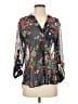Kut from the Kloth 100% Polyester Floral Gray 3/4 Sleeve Blouse Size S - photo 1