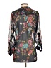 Kut from the Kloth 100% Polyester Floral Gray 3/4 Sleeve Blouse Size S - photo 2