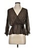 Assorted Brands 100% Polyester Brown 3/4 Sleeve Blouse Size M - photo 1