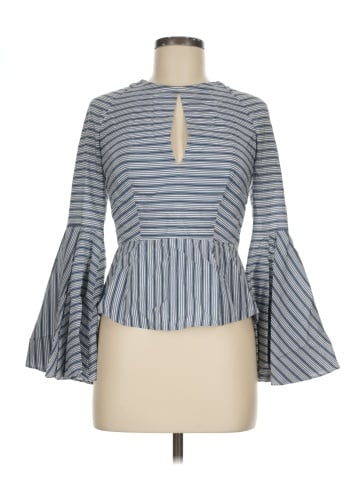 Milly 3/4 Sleeve Silk Top (view 1)