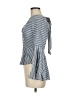 Milly Gray 3/4 Sleeve Silk Top Size 6 - photo 5