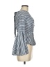 Milly Gray 3/4 Sleeve Silk Top Size 6 - photo 4
