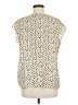 Ann Taylor LOFT 100% Polyester Polka Dots Ivory Short Sleeve Blouse Size M - photo 2