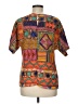 Nicola 100% Polyester Orange Short Sleeve Blouse Size M - photo 2