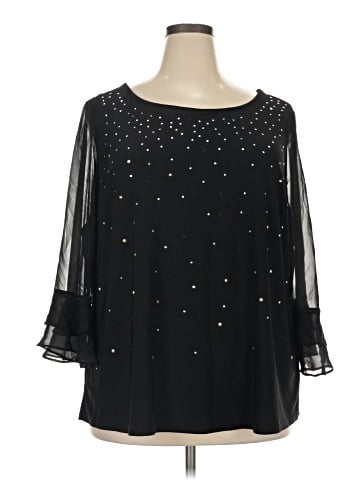 Roz & Ali 3/4 Sleeve Blouse (view 1)