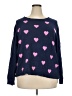 J.Crew Factory Store 100% Cotton Hearts Blue Pullover Sweater Size 3X - photo 1