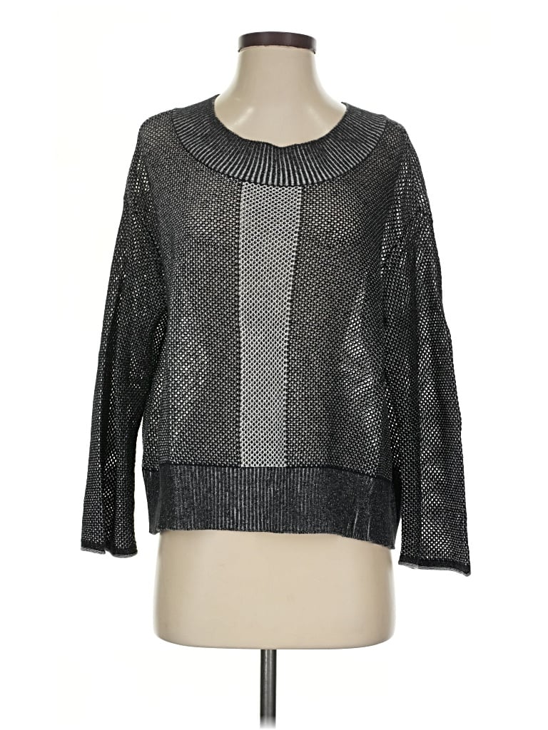 Pre-owned Liv 3/4 Sleeve T-shirt In Gray