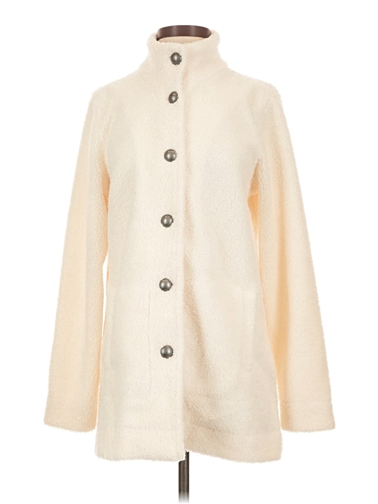 Pre-owned Susan Graver Coat In Ivory