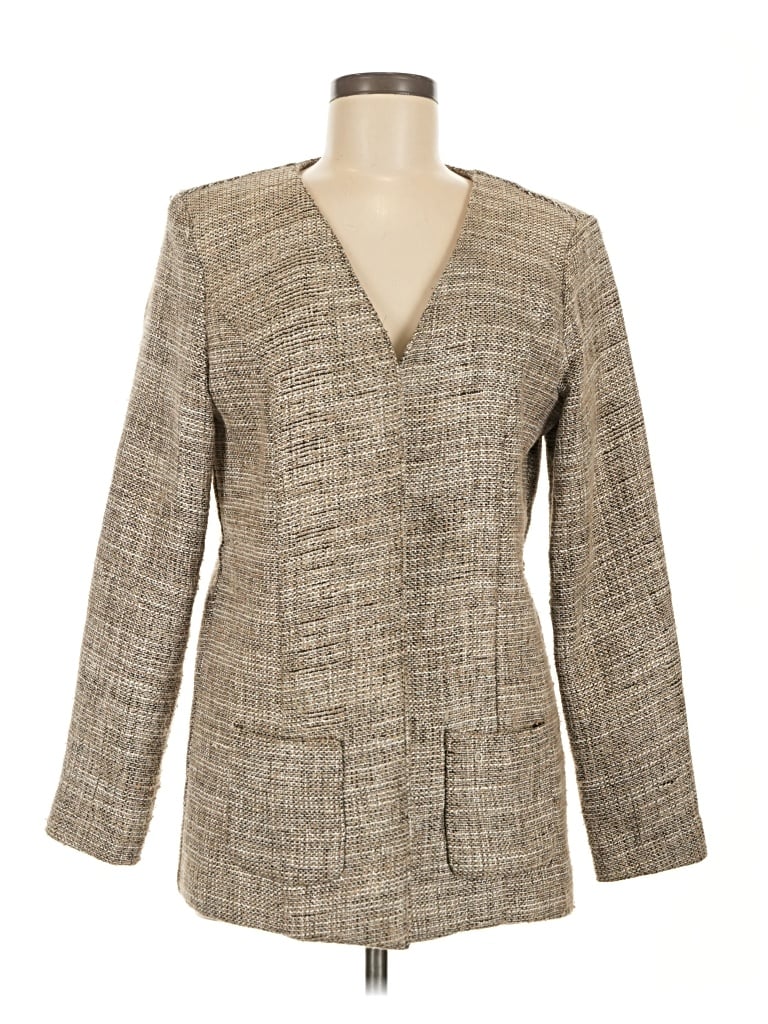 Pre-owned Christopher & Banks Blazer Jacket In Gold