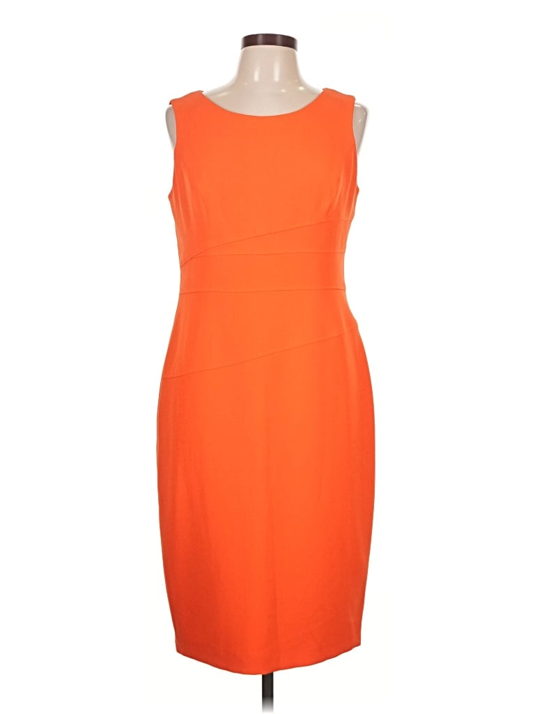 Pre-owned Evan Picone Cocktail Dress In Orange