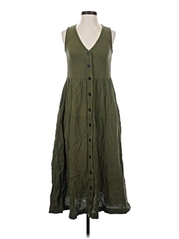 Madewell Lightspun Button-Front Tank Midi Dress (view 1)