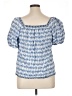 Max Studio Blue Short Sleeve Blouse Size XL - photo 2