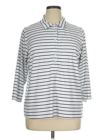 Lands' End 3/4 Sleeve Button-Down Shirt (view 1)