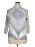 Lands' End Stripes Gray 3/4 Sleeve Button-Down Shirt Size 1X - photo 1