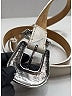 Acne Studios 100% Leather Silver White Leather Belt Size Sm/Med(85cm) - photo 6