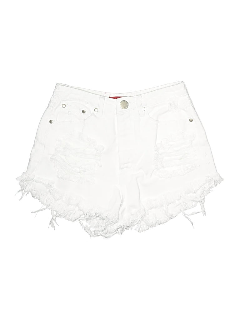 Pre-owned Signature 8 Denim Shorts In White
