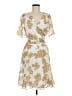 DKNY 100% Polyester Ivory Cocktail Dress Size 8 - photo 1