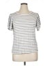 Green Envelope Stripes Silver Short Sleeve T-Shirt Size XL - photo 1