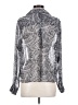BCBGMAXAZRIA Silver Long Sleeve Blouse Size S - photo 2