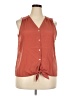 Nine West 100% Polyester Orange Sleeveless Blouse Size XXL - photo 1