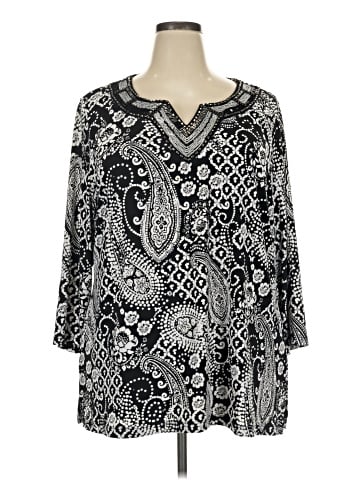 JM Collection 3/4 Sleeve Blouse (view 1)