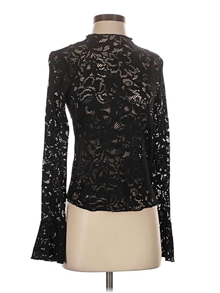 Pre-owned Jessica Simpson Long Sleeve Blouse In Black