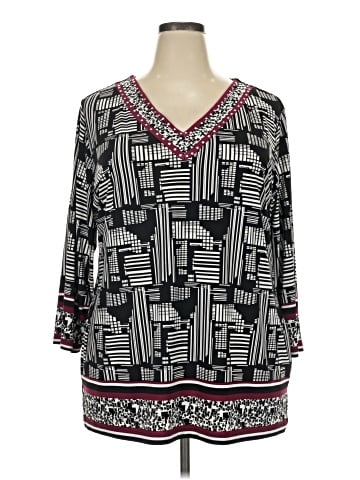 JM Collection 3/4 Sleeve Blouse (view 1)