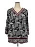 JM Collection Black 3/4 Sleeve Blouse Size 3X - photo 1