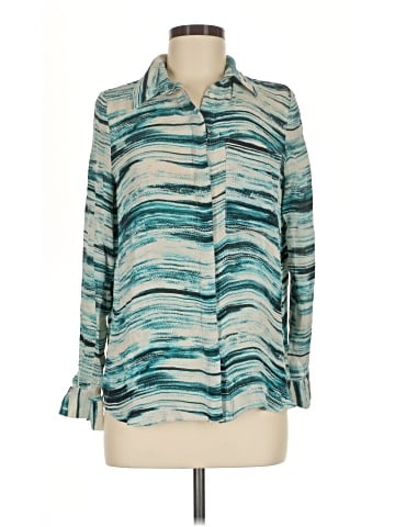 Haute Hippie Long Sleeve Silk Top (view 1)