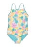 Speedo Tropical Yellow One Piece Swimsuit Size L (kids) - photo 1