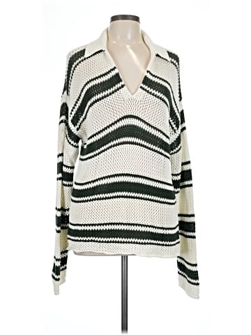 Madewell Open-Stitch Johnny Collar Sweater (view 1)