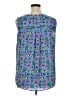Talbots 100% Polyester Blue Sleeveless Blouse Size 1X - photo 2