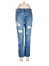 Express Hearts Blue Jeans Size 4 - photo 1