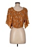 BaeVely Orange Short Sleeve Blouse Size M - photo 2