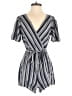 Trixxi 100% Rayon Chevron-herringbone Blue Romper Size S - photo 1