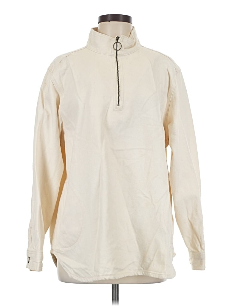 Pre-owned Zara Fleece Jacket In Ivory