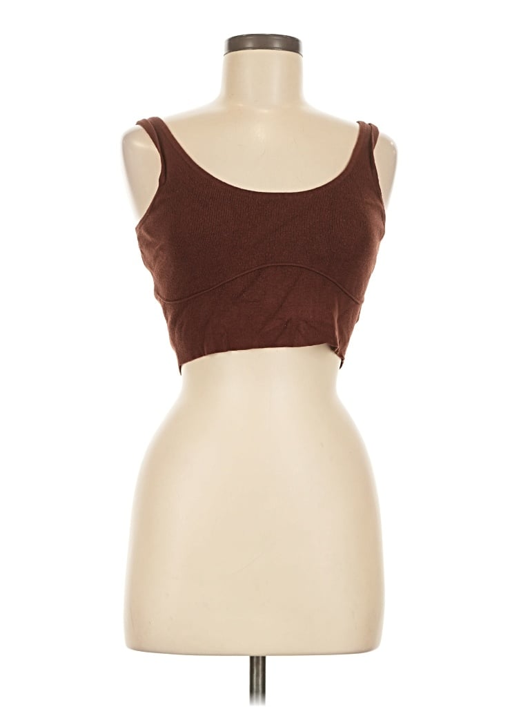 Pre-owned Kendall & Kylie Tube Top Brown Strapless Neckline Tops