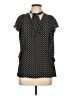 Worthington 100% Polyester Black Short Sleeve Blouse Size L - photo 1