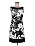 Connected Apparel Graphic Black Cocktail Dress Size 6 - photo 1